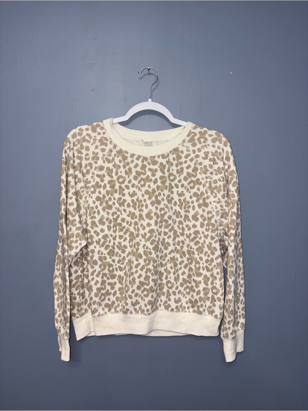 Old Navy | Beige Printed Sweatshirt | Size Medium